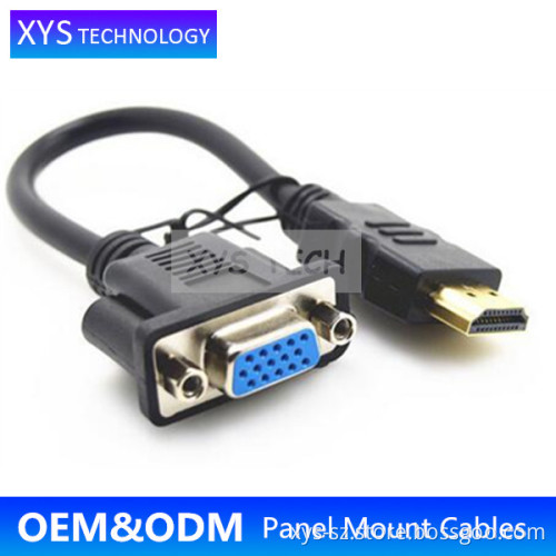 XYS TECH HDMI Cable to VGA Female Panel Mount Cables Alibaba China/